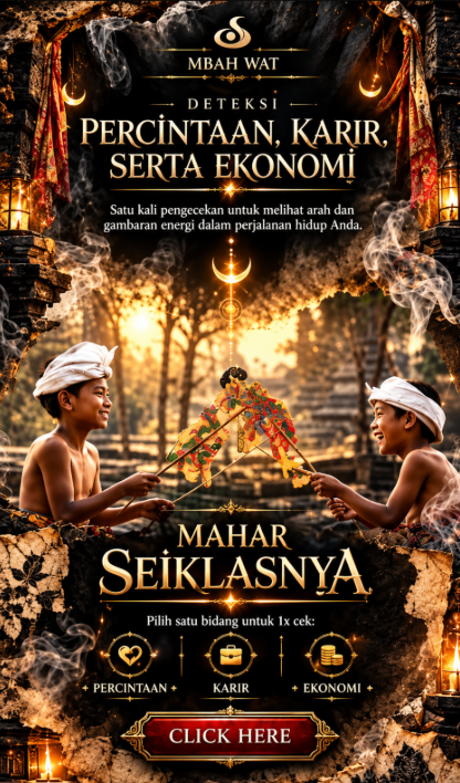 Poster Mbah Wat Deteksi Percintaan, Karier, serta Ekonomi dengan mahar seikhlasnya